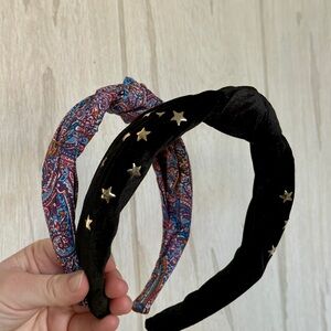 J. Crew Black and Paisley Headbands